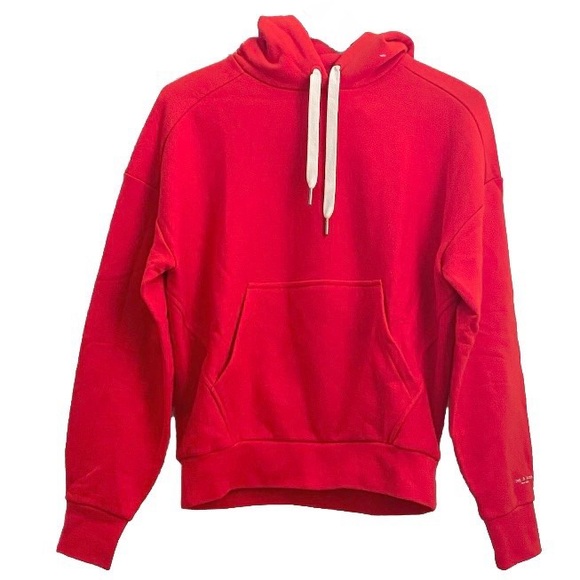 RAG & BONE Battle Red City Terry Organic Cotton Hoodie Sweatshirt Size S - Picture 4 of 15